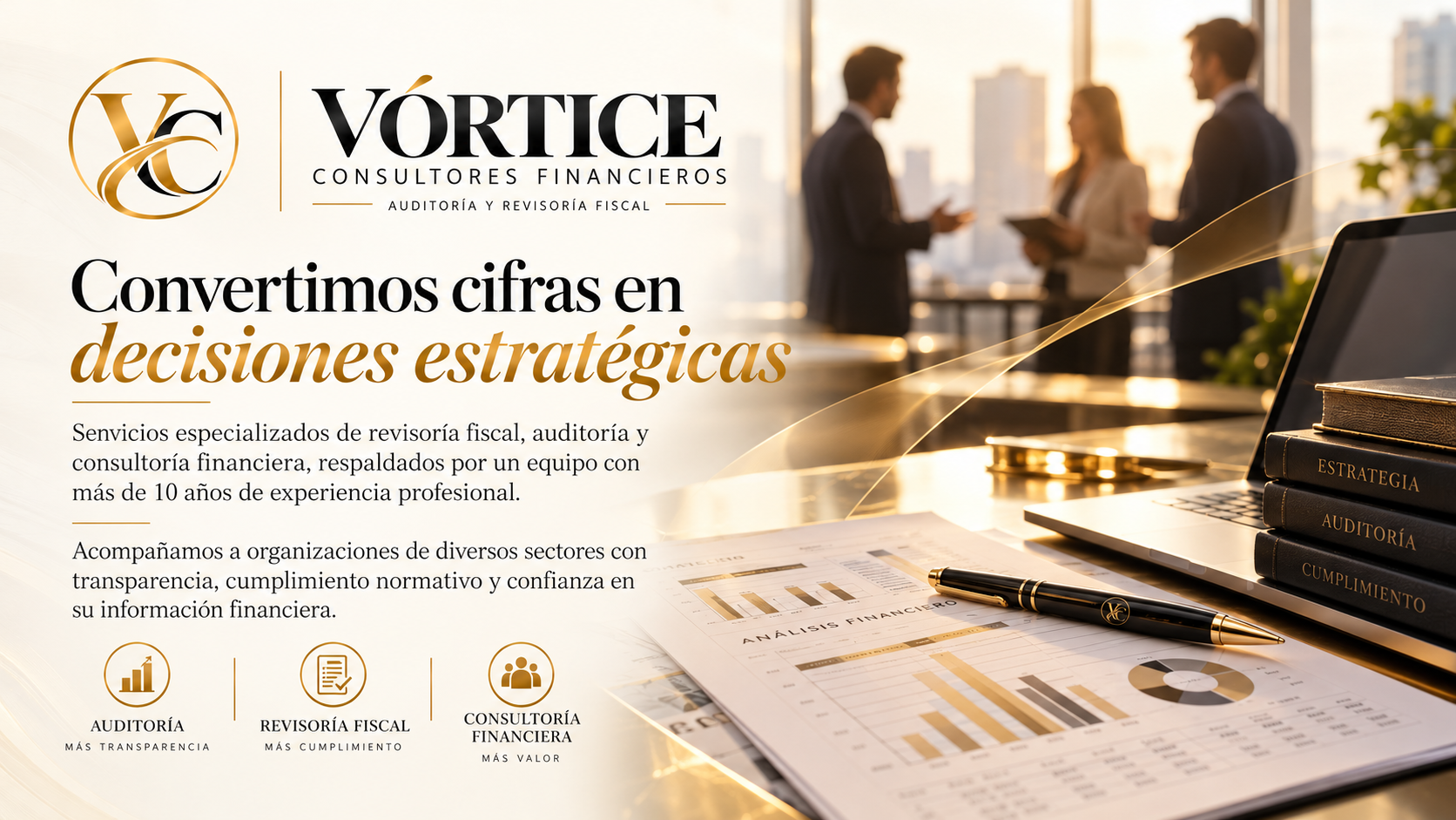 Gráfica institucional Vórtice Consultores Financieros: index