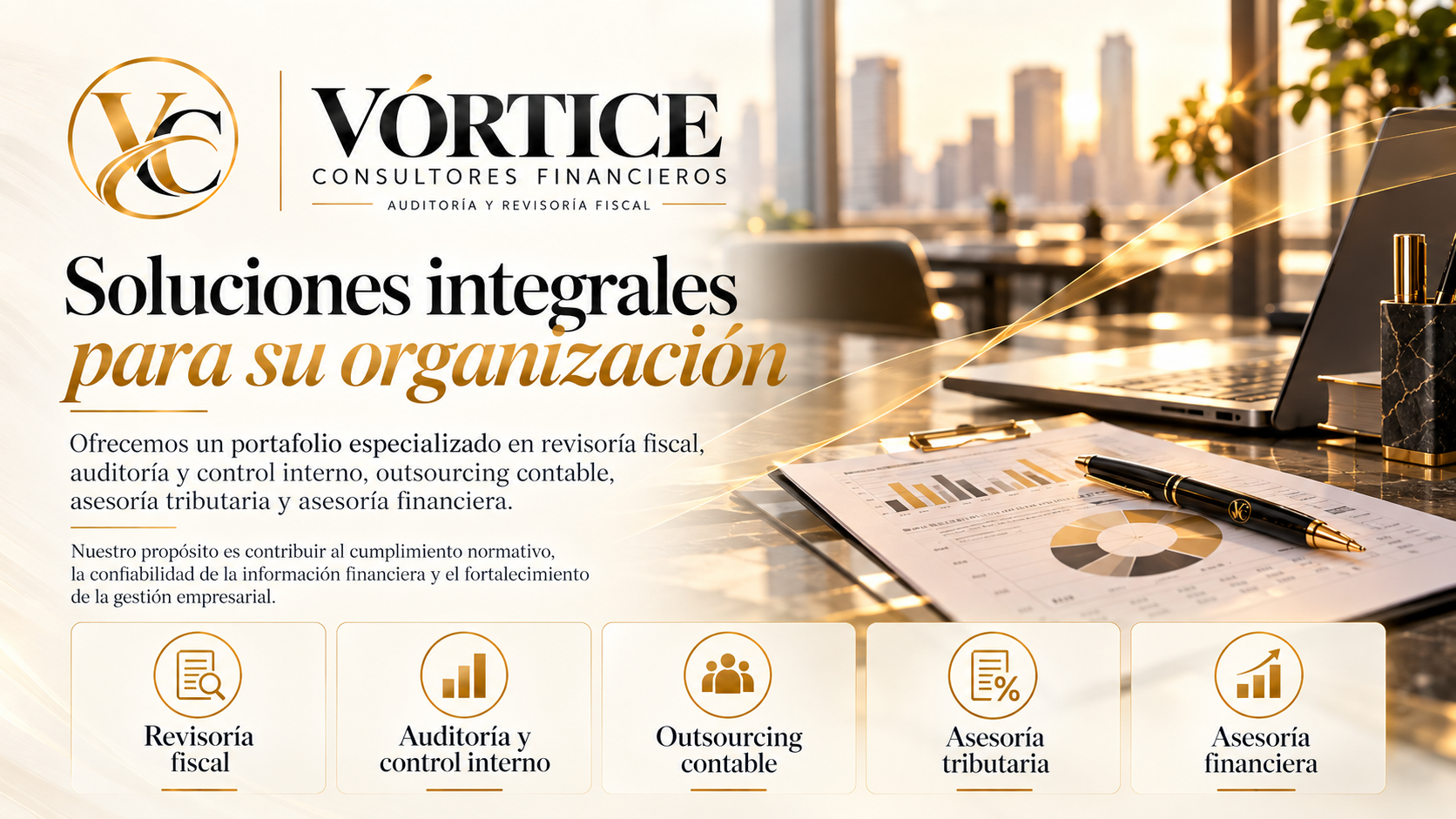 Gráfica institucional Vórtice Consultores Financieros: asesoria-financiera